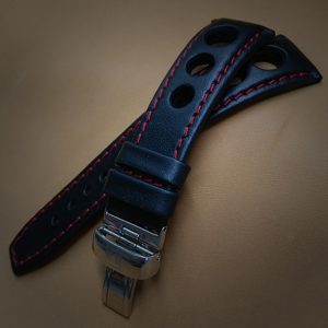 Kaiš za sat crni racing 22mm